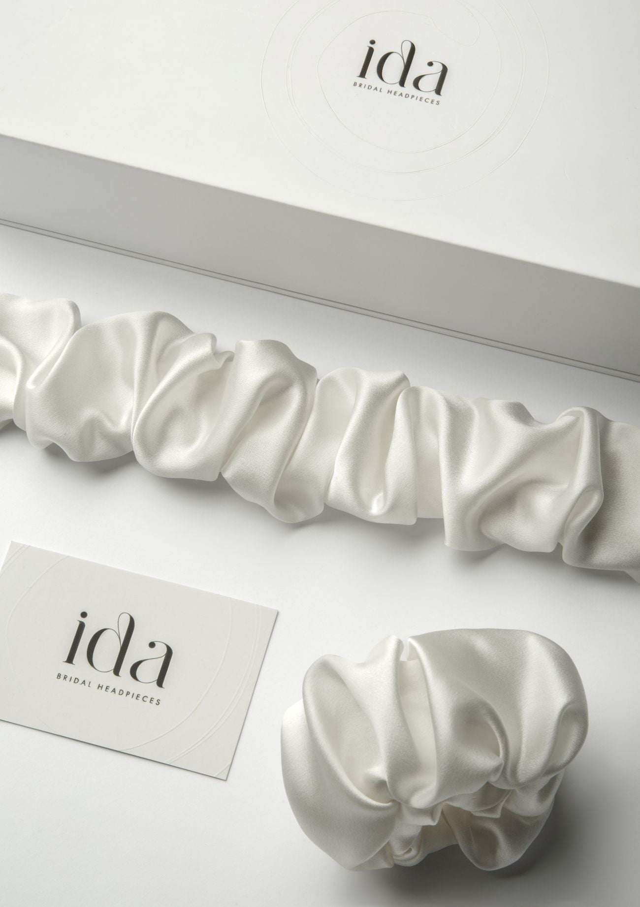 Gerafftes Seiden-Haarband für den Ponytail oder Bun